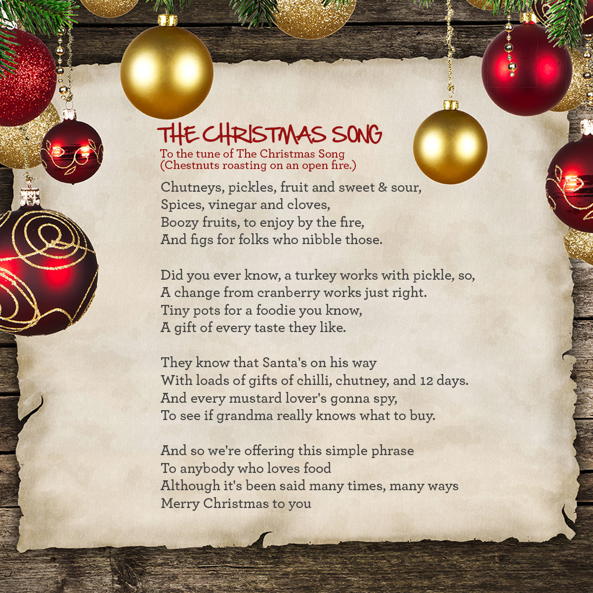 The Christmas (food) Song